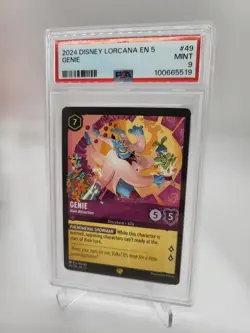 PSA 9 - 2024 Disney Lorcana En 5-Shimmering Skies #49 Genie - Image 1