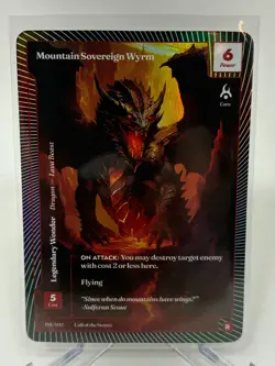 Wonders of The First Call Of The Stones COTS Mountain Sovereign Wyrm Rare Foil - Image 1
