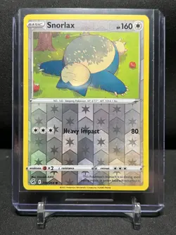 Snorlax 206/264 Reverse Holo Pokemon 2021 Fusion Strike LP - Image 1