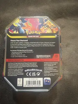 Pokemon Mega Charizard ex Factory Sealed Tin Box - Charizard X - 4 Booster Packs - Image 2