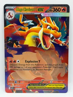Mega Charizard Y ex 022/217 Ascended Heroes NM Double Rare Holo Pokemon TCG - Image 1