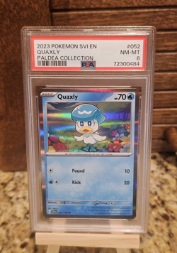 Pokemon SV01 Scarlet & Violet Quaxly 052/198 Regular Common PSA 8 Basic EN - Image 1