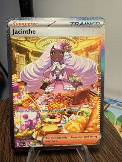 Rare Pokemon Jacinthe POR 122/088 Trainer-Supporter Full Art Holo 🍬 🧁 💜 - Image 1