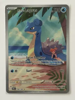 Pokemon TCG Destined Rivals Misty's Lapras 194/182 NM Illustration Rare Holo - Image 1