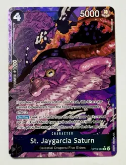 One Piece TCG St. Jaygarcia Saturn OP13-083 Foil Alt Art English Card - Image 1