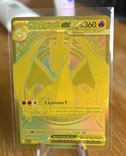 Mega Charizard Y EX 294/217 Pokemon Gold Secret Rare Ascended Heroes Near Mint - Image 1