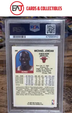 Michael Jordan 1989-90 Hoops #200 PSA 10 Chicago Bulls - Image 2