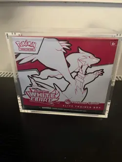 Pokemon White Flare Pokemon Center Elite Trainer Box ETB Sealed + acrylic case - Image 1