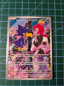 Pokemon Team Rocket’s Murkrow 200/182 Destined Rivals Illustration Rare NM - Image 1