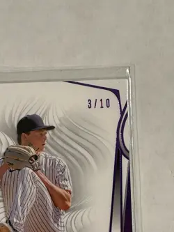 2023 Leaf Trinity Will Warren RC Auto #BA-WW1 #/10 Purple New York Yankees MLB - Image 2