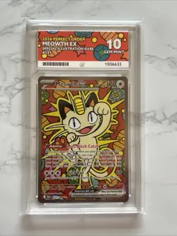Pokemon TCG Meowth Ex SIR #121 Ace 10 🔥Perfect Subs🔥 Perfect Order - Image 1