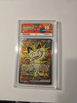 Pokemon TCG Meowth ex SIR 121/088 Perfect Order ACE 10 - Perfect Subgrades - Image 1