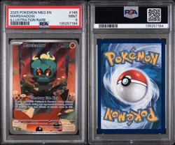 2025 POKEMON MEG EN-MEGA EVOLUTION ILLUSTRATION RARE #146 MARSHADOW PSA 9 - Image 2