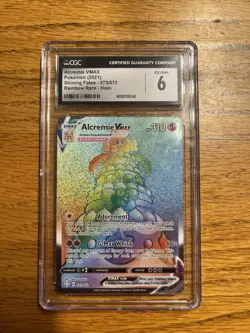 CGC 6 Alcremie VMAX Secret Rare Rainbow Holo Shining Fates 073/072 2021 English - Image 1