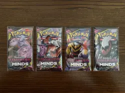 Unified Minds [10 card] Booster Pack x4 (Complete Art Set) Pokemon TCG - Image 1