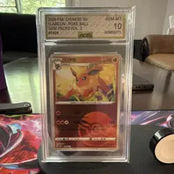 Chinese GEM PACKS VOL. 2 Flareon 004/040 AGS 10 Stamped Pokemon Card 2026 - Image 3