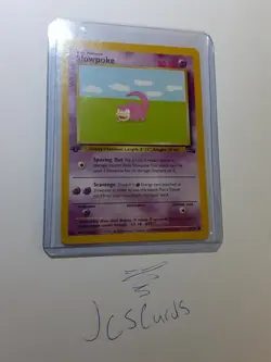 1st Edition Slowpoke 55/62 - Fossil 1999 Wotc Pokemon Card LP-NM - Image 1