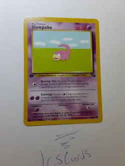 1st Edition Slowpoke 55/62 - Fossil 1999 Wotc Pokemon Card LP-NM - Image 2