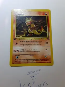 1st Edition Magmar 39/62 - Fossil 1999 Pokemon Card - LP-NM - Image 2