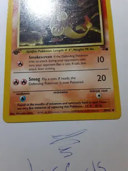 1st Edition Magmar 39/62 - Fossil 1999 Pokemon Card - LP-NM - Image 4