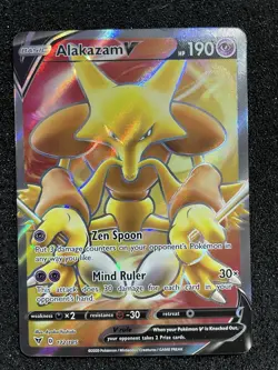 Alakazam V 172/185 Vivid Voltage NM Ultra Rare Full Art Pokemon Card - Image 2