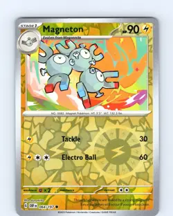 Pokemon TCG Magneton S&V Obsidian Flames 064/197 Reverse Holo Common Card NM - Image 1