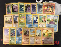 Pokemon Vintage 21 card lot 7 holos, 1st edition… Mewtwo, Charizard, Scyther - Image 1
