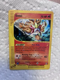 Pokemon TCG Entei Aquapolis Holofoil 2002 - 1 Card - Image 1