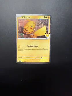 Pikachu 051/162 2026 Pokemon Day - 30th Anniversary Stamped Promo Card NM - Image 1