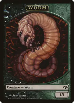 Worm 1x TOKEN MtG ENGLISH Eventide SP/NM - Image 1