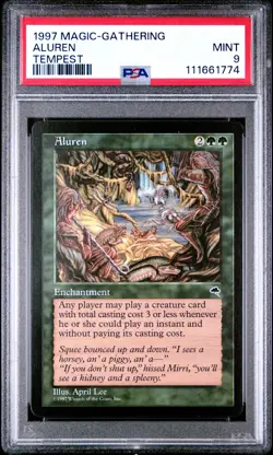 1997 MTG TEMPEST ALUREN PSA 9 - Image 1