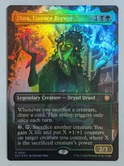 Dina, Essence Brewer (BORDERLESS) 1 FOIL SOC Commander: Secrets of Strixhaven NM - Image 1