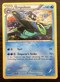 Empoleon 35/113 Legendary Treasures Rare Stage 2 HP140 Pokemon TCG Card English - Image 1