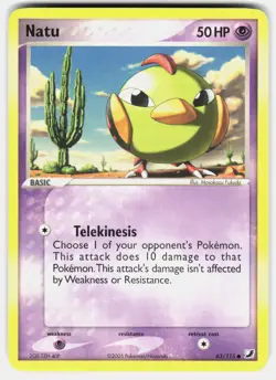 Natu 63/115 Common Unseen Forces Pokemon Lightly Played - Image 2