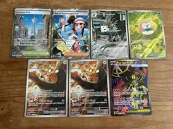 Pokemon TCG SIR & Full Art Card Lot (7ea, All Mint Condition) - Image 1