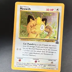 Pokemon TCG Meowth Wotc Promo 10/53 Holo Promo 50 HP 2000 Scratch - Image 1