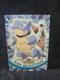 Topps Pokemon Blastoise #09 TV Animation Edition Non Foil Card - Red Logo - NM - Image 1