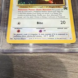 CGC Mint 9 Eevee 11/53 Wotc Promo Holo Pokemon League Pokemon Card - Image 3