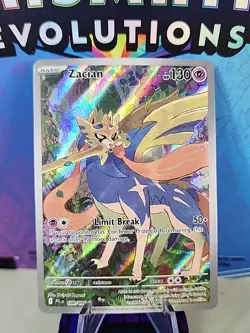 Pokemon TCG Zacian 100/094 Phantasmal Flames Illustration Rare NM- - Image 1