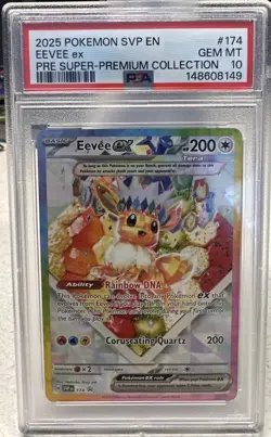 2025 POKEMON SVP PRISMATIC EVOLUTIONS SUPER-PREMIUM PROMO #174 EEVEE EX PSA 10 - Image 1