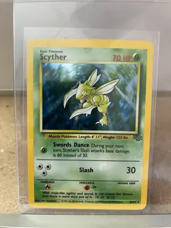 Pokemon TCG Scyther Jungle 10/64 Holo Unlimited Holo Rare - Image 1