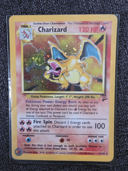Pokemon Charizard 4/130 Base Set 2 Holo Rare 2000 HP120 Stage 2 English - Image 1