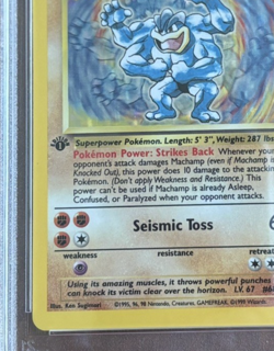 1999 Pokemon Base Set - Machamp Holo (8/102) - 1st Edition PSA 8 (NM-Mint) - Image 4