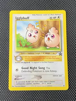 Igglybuff Black Star Promo #36 Pokemon WOTC LP/NM - Image 1