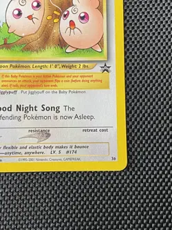 Igglybuff Black Star Promo #36 Pokemon WOTC LP/NM - Image 4