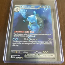 Pokemon Scarlet & Violet 151 TCG Blastoise EX 200/165 Sir Special Illustration - Image 2