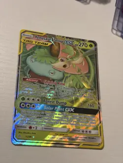 Pokemon TCG Venusaur & Snivy GX 1/236 Sm-Cosmic Eclipse Ultra Rare TAG TEAM Holo - Image 2