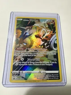 Pokemon Crown Zenith Galarian Zapdos SWSH283 Black Star Promo - Image 1