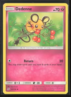 Dedenne 145/236 Uncommon Unified Minds Pokemon Near Mint - Image 1