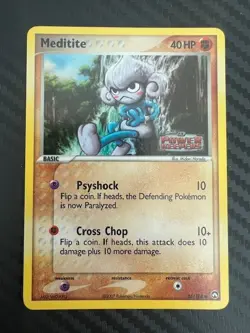 Pokemon TCG Meditite EX Power Keepers 55/108 Reverse Holo Common LP - Image 1